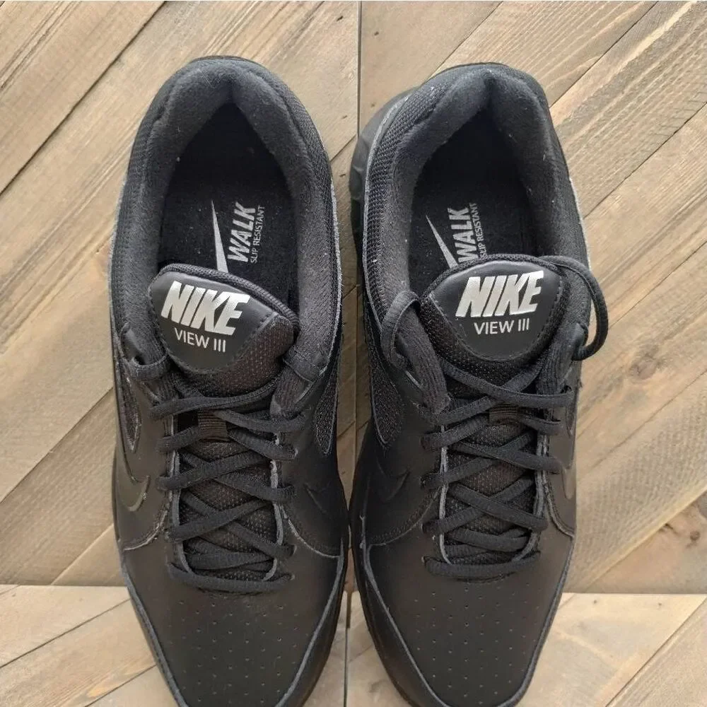 Nike View 3 Walking Shoes Womens Size 10 Triple Black Athletic Sneakers Walking_6